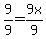 9%2F9=9x%2F9