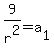 9%2Fr%5E2+=+a%5B1%5D