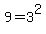 9 = 3^2