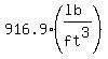 916.9((lb)/ft^3)