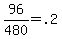 96+%2F+480+=+.2
