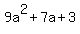 9a%5E2%2B7a%2B3