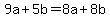 9a+%2B+5b+=+8a+%2B+8b