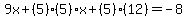 9x%2B%285%29%285%29x%2B%285%29%2812%29=-8