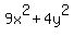 9x^2+4y^2