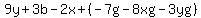 9y%2B3b-2x%2B%28-7g-8xg-3yg%29