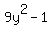 9y%5E2-1