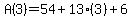 A%283%29=54%2B13%283%29%2B6