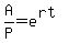 A%2FP+=+e%5E%28rt%29