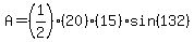 A=%281%2F2%29%2820%29%2815%29sin%28132%29
