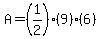 A=(1/2)(9)(6)