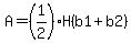 A=(1/2)H(b1+b2)