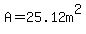 A= 25.12m^2