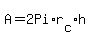 A= 2Pi*r[c]*h