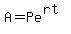 A=+Pe%5E%28rt%29+