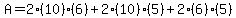 A=2%2810%29%286%29%2B2%2810%29%285%29%2B2%286%29%285%29