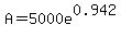 A=5000e%5E0.942