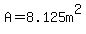 A=8.125m^2