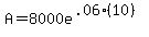A=8000e^(.06(10))