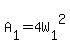 A[1]=4W[1]^2