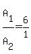 A%5B1%5D+%2F+A%5B2%5D+=+6+%2F+1