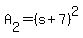 A[2]=(s+7)^2