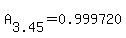 A[3.45]=0.999720