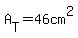 A[T]=46cm^2