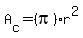 A[c] = (pi)r^2