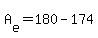 A%5Be%5D+=+180-174