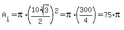 A%5Bi%5D=pi%2A%2810%2Asqrt%283%29%2F2%29%5E2=pi%2A%28300%2F4%29=75%2Api
