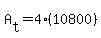 A[t] = 4(10800)
