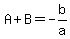 A+%2B+B+=+-b%2Fa