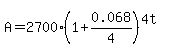 A+=+%242700%281%2B0.068%2F4%29%5E%284t%29