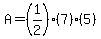 A+=+%281%2F2%29%287%29%285%29