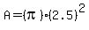 A+=+%28pi%29%282.5%29%5E2