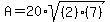 A+=+20%2Asqrt%28%282%29%287%29%29
