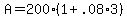 A+=+200%2A%281+%2B+.08%2A3%29