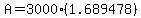 A = 3000(1.689478)