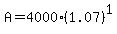 A+=+4000+%281.07%29%5E1