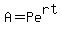 A = Pe^rt
