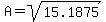 A+=+sqrt%2815.1875%29