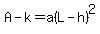 A-k=a%28L-h%29%5E2