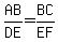 AB%2FDE=BC%2FEF