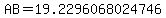 AB=19.2296068024746