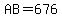 AB=676