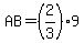 AB=%282%2F3%299