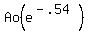 Ao%28e%5E%28-.54%29%29