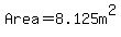Area=8.125m^2