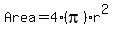 Area+=+4%28pi%29r%5E2